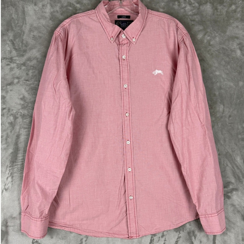 American Rag CIE Mens Pink‎ Long Sleeve Button Up Shirt Sz L